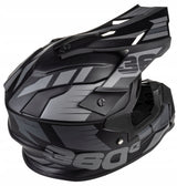 Kask Cross Enduro S EU Homologacja Lekki MTB Quad Rower Czarny Szary