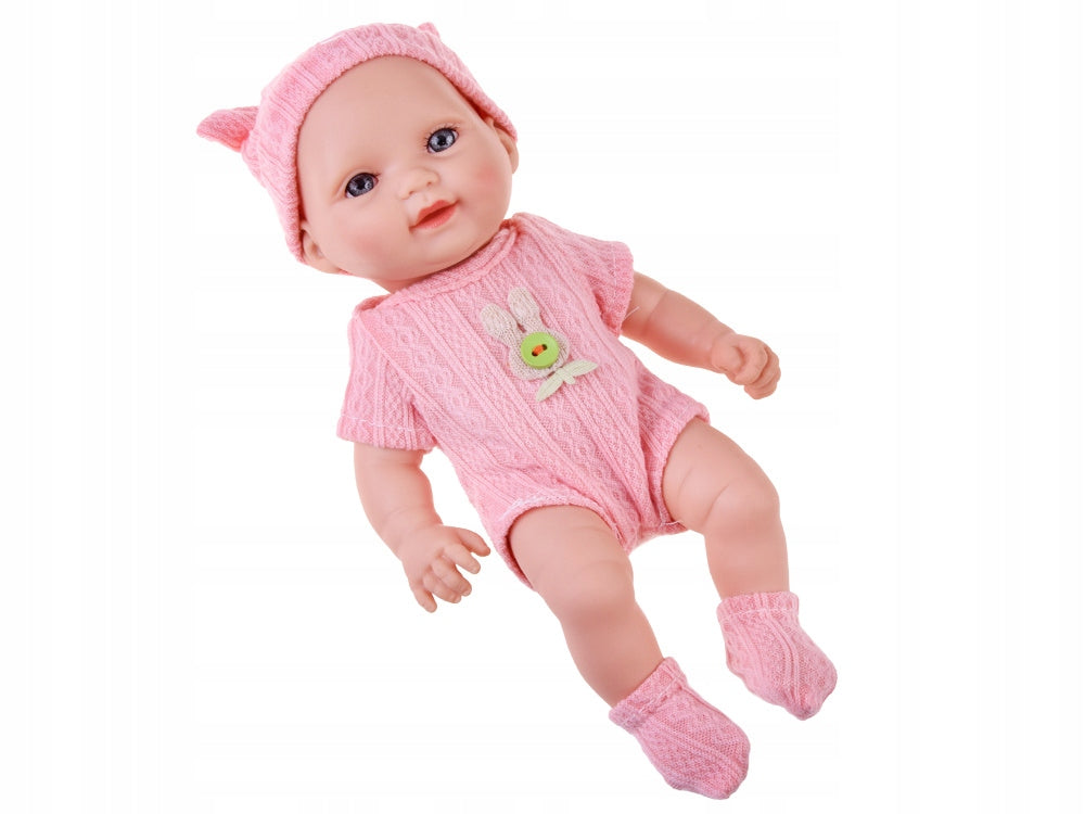 Lalka Ruchoma Lekka Bobas Urocza w Śpioszkach z Czapeczką na Prezent 26 cm