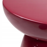 Stolik Boczny Tlenek Magnezu Wytrzymały Burgund Wiśnia Glossy 40 cm