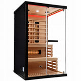 Sauna Dwuosobowa Infrared Domowe Spa na 2 Osoby Narożna Czarna Solara Lux