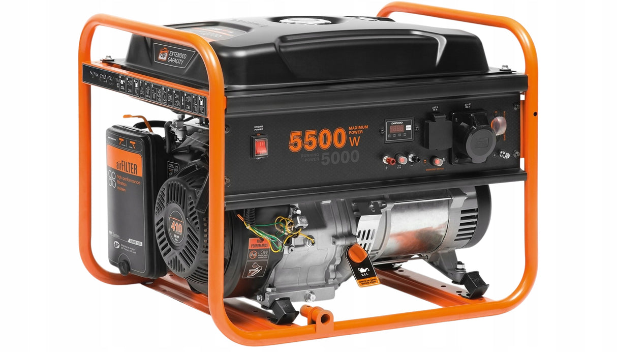 Agregat Prądotwórczy Jednofazowy Benzynowy 30L AVR 230V 5,5kW Prezent