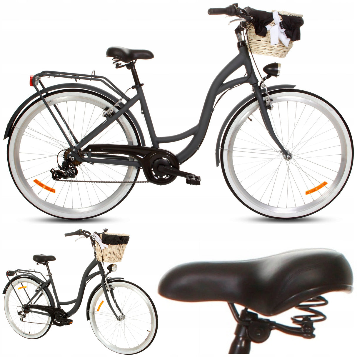 Rower Miejski Damski Lekki Damka SHIMANO 7 WARIANTY Koło 28" Cali