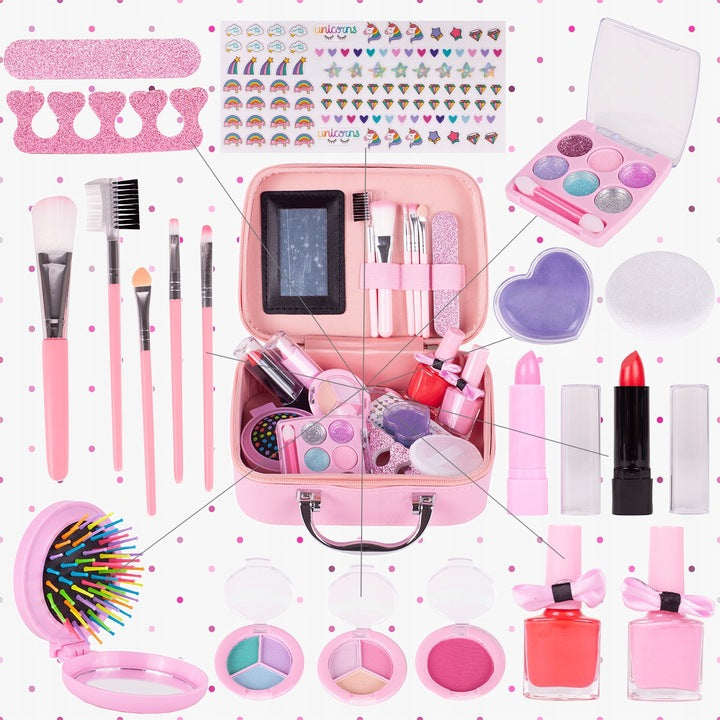 Zestaw Kosmetyków do Malowania Cienie Makijażu Kuferek Makeup dla Dzieci