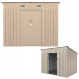 Domek Ogrodowy UNIWERSALNYM Jednospadowym Dachem Antracyt 252x191cm 4,37m²