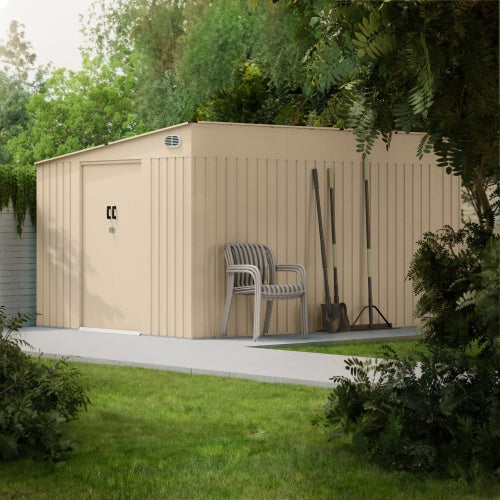 Domek Ogrodowy UNIWERSALNYM Jednospadowym Dachem Antracyt 240x360cm 8,60m²