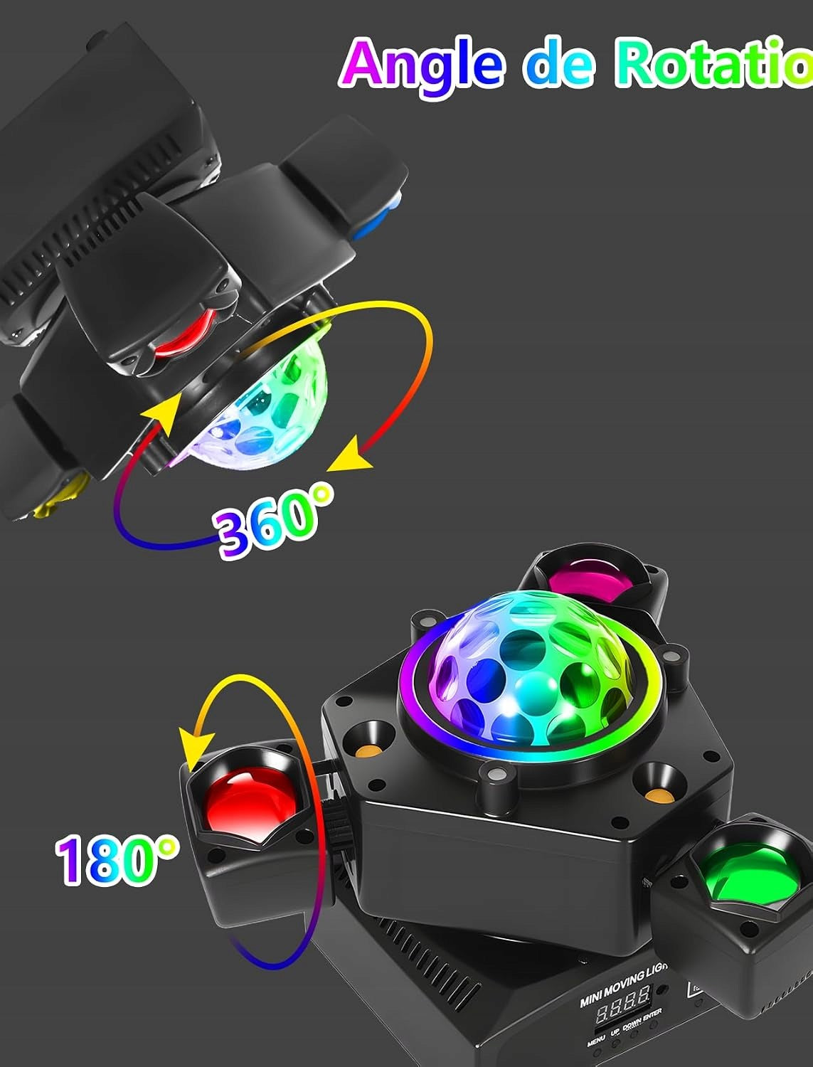 Światło Sceniczne LED RGBW 150 W Aktywowany Dźwiękiem z Pilotem DMX512