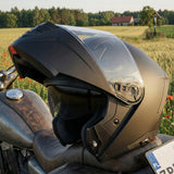 Kask Szczękowy Motocyklowy pod Interkom Blenda Czarny Mat 60cm Rozmiar XL