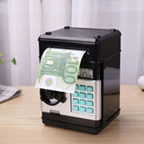 Skarbonka Sejf Bankomat Dla Dzieci z PIN LED Dźwięk Alarm Banknoty Efektami