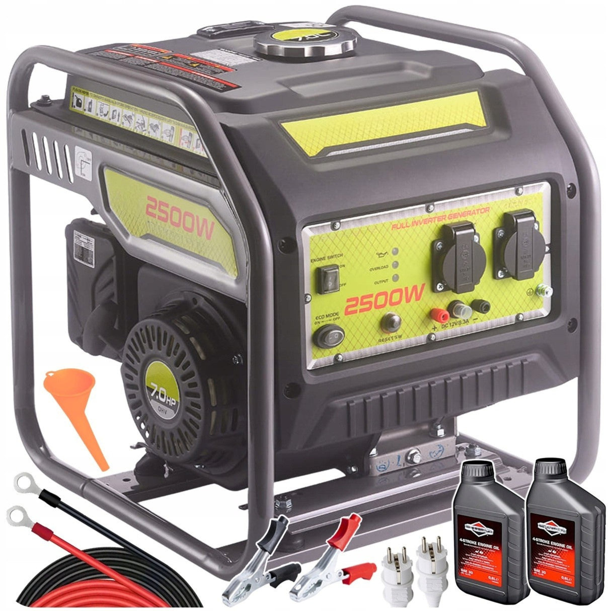 Agregat Prądotwórczy Inwerterowy 2500W Generator Prądu Zestaw Prezent