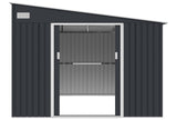 Domek Ogrodowy UNIWERSALNYM Jednospadowym Dachem Antracyt 279x321 cm