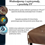 Dach Pawilon Poszycie Wodoodporny M5 4x3m z Kominem do Cyrkulacji Brązowy