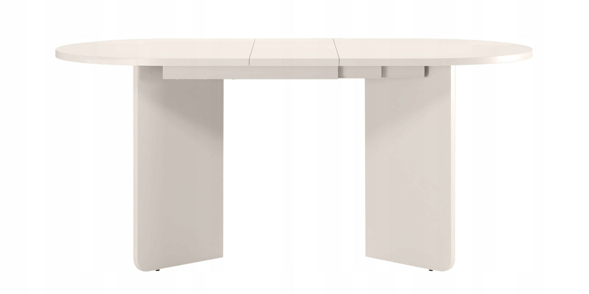 Stół Rozkładany Owalny Dwa Wkłady Powiększające Blat 140-200 x 90cm Kaszmir