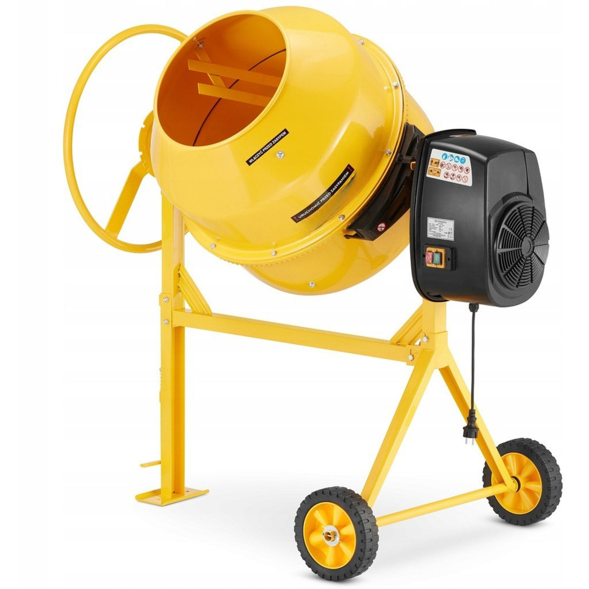 Betoniarka Mieszarka Budowlana Żeliwny Wieniec 200L Pojemności 1500W 230V