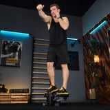 Stepper do Ćwiczeń Skrętny Fitness z Linkami Step Licznikiem 2w1 Czarny