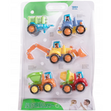 Auta Pojazdy Budowlane Rolnicze Koparka Traktor Autko Wywrotka 4SZT Zestaw
