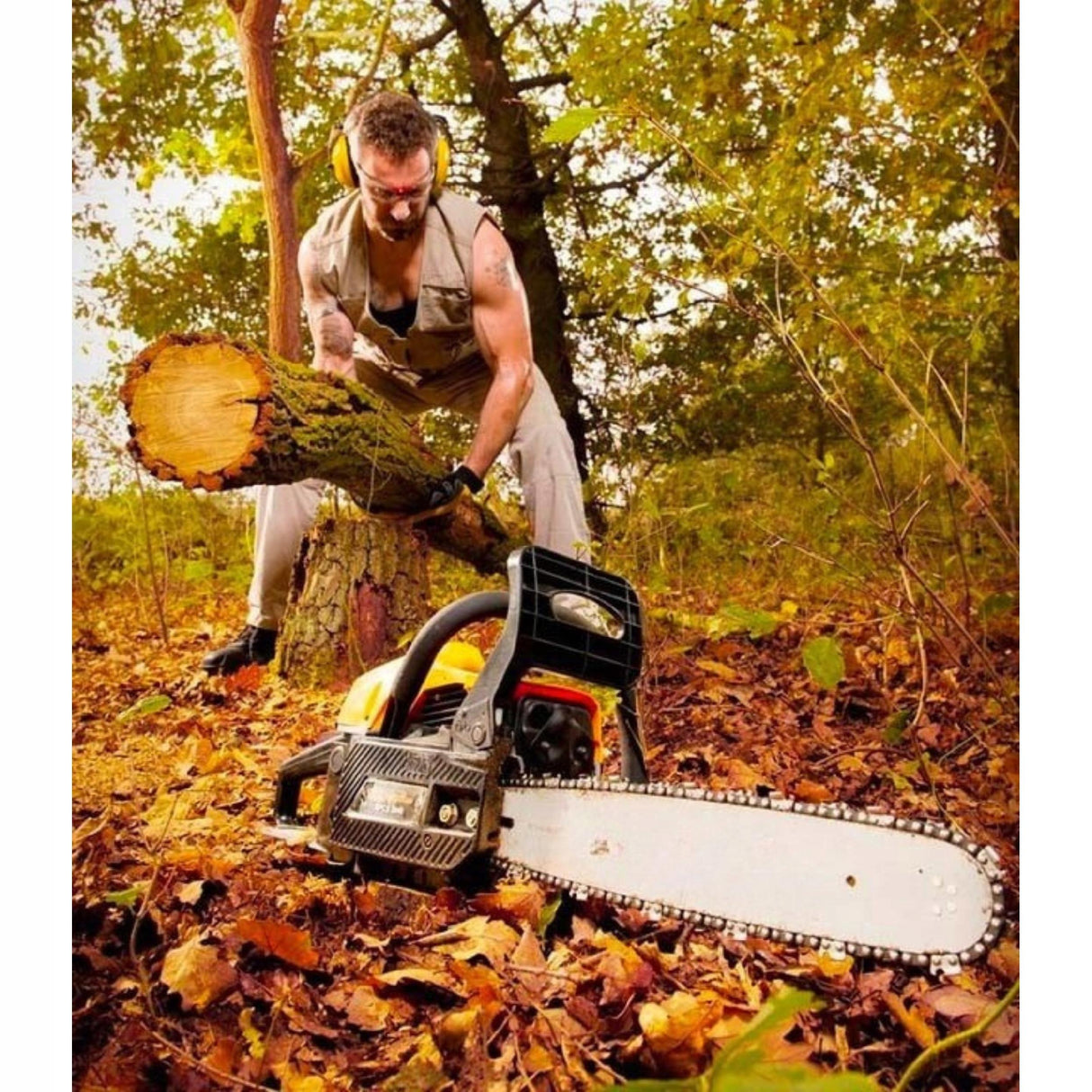 Piła Spalinowa Łańcuchowa 8 KM Pojemność Silnika 49,3cm3 4500 W Mocy