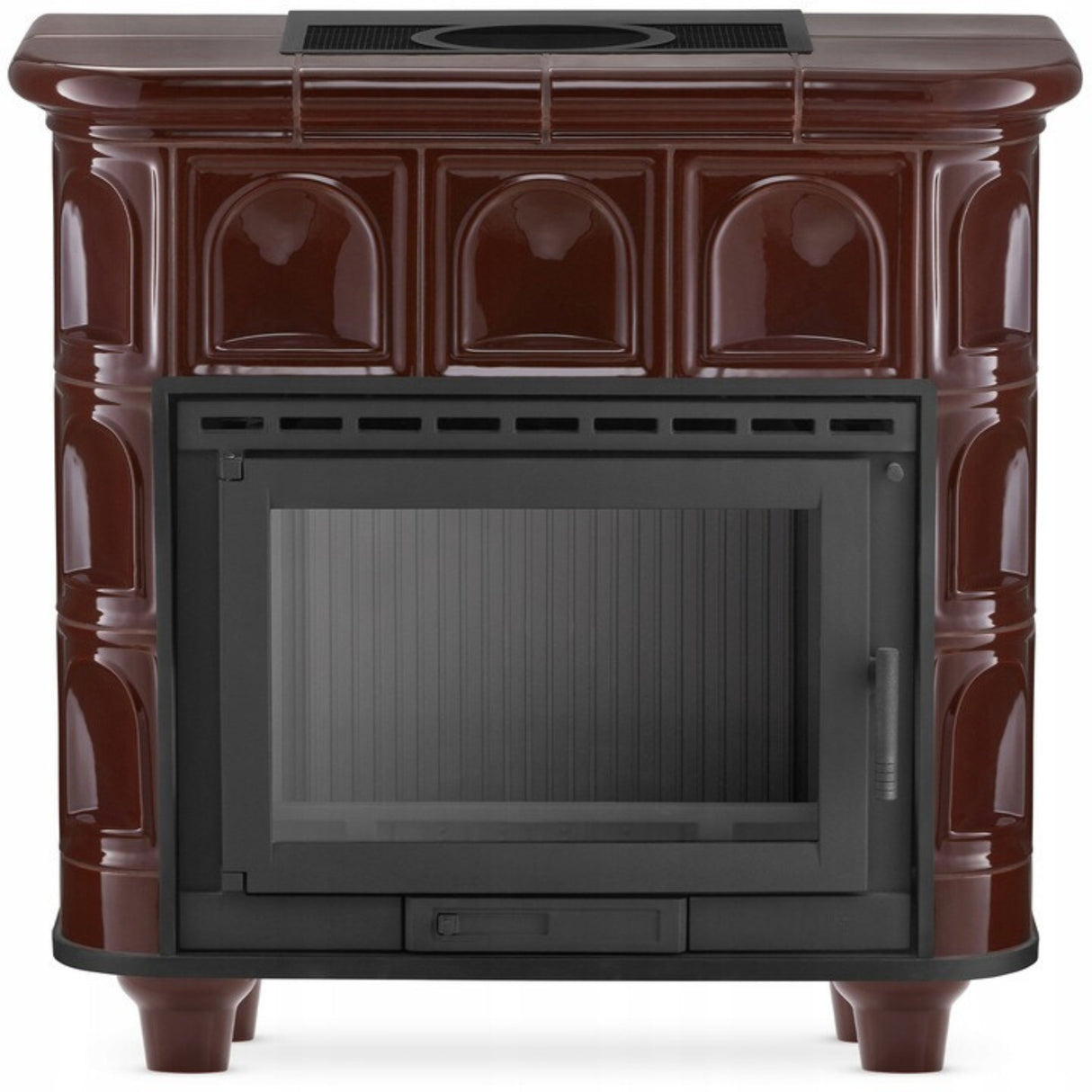 Piecyk Kominek Kaflowy Piec Koza Żeliwny BROWN 13kW Stalowy Ceramiczny