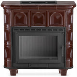 Piecyk Kominek Kaflowy Piec Koza Żeliwny BROWN 13kW Stalowy Ceramiczny