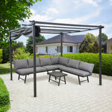 Altana Jumi metal Pergola Ogrodowa Tarasowa Dach 400 x 300 x 240cm