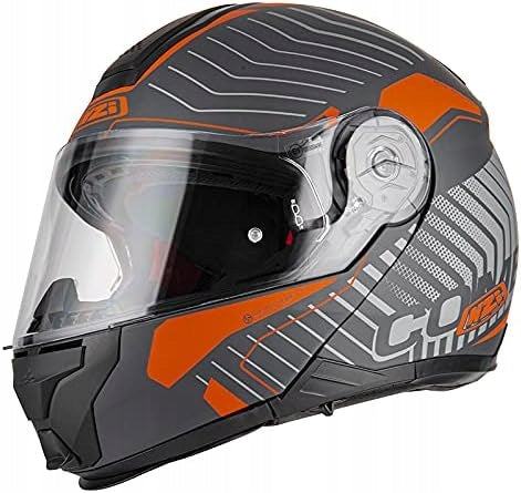 Kask NZI-COMBI-DUO2-SZARO-POMARAŃCZOWY