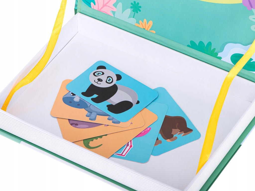 Układanka Magnetyczna Puzzle Edukacyjne Zwierzęta Montessori Magnetyczne
