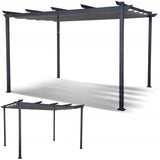 Altana Tarasowa Pergola Ogrodowa Aluminiowa Antracyt Poliester 400x400x240