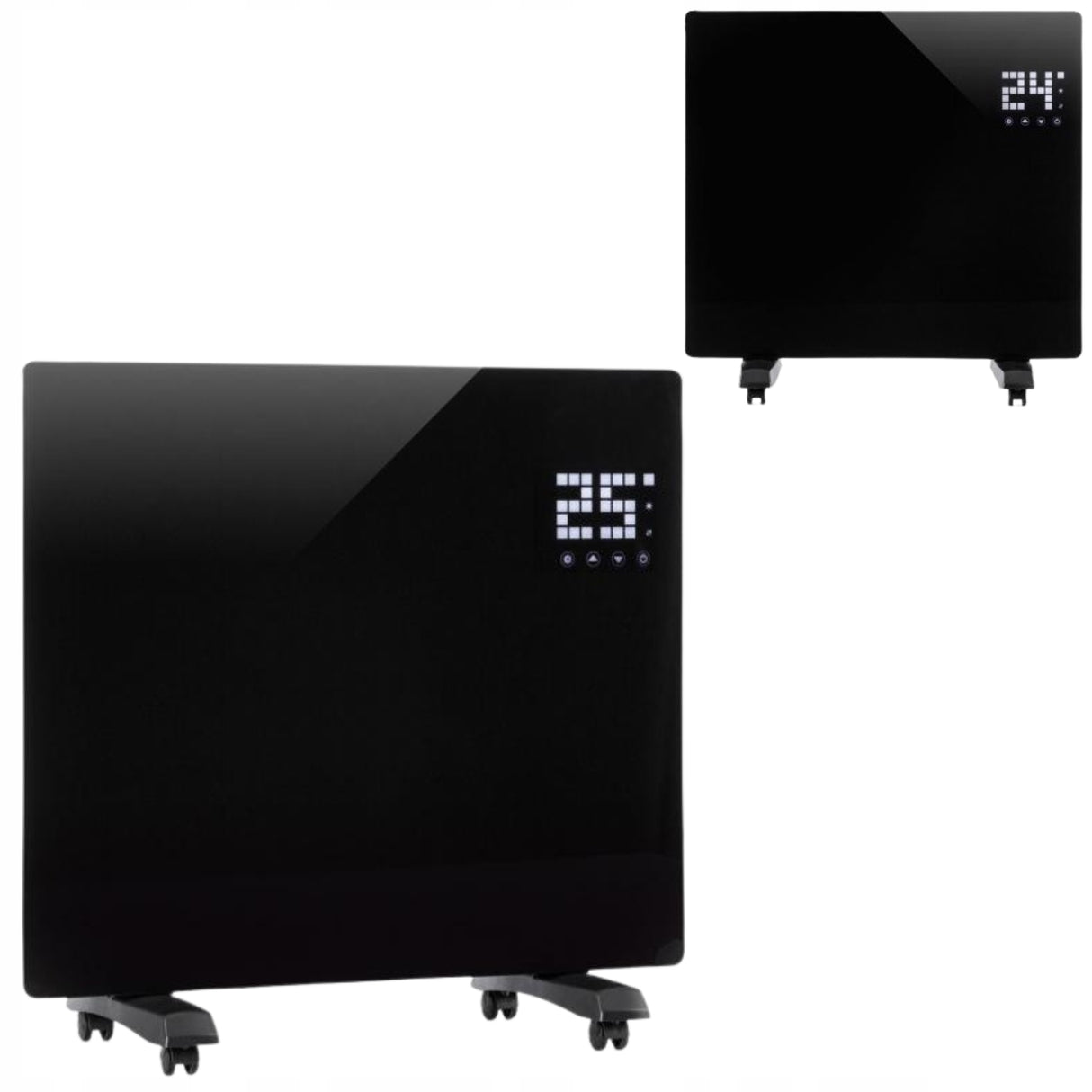 Grzejnik Konwektorowy Elektryczny 1000W LCD Pilot Termostat Timer Czarny