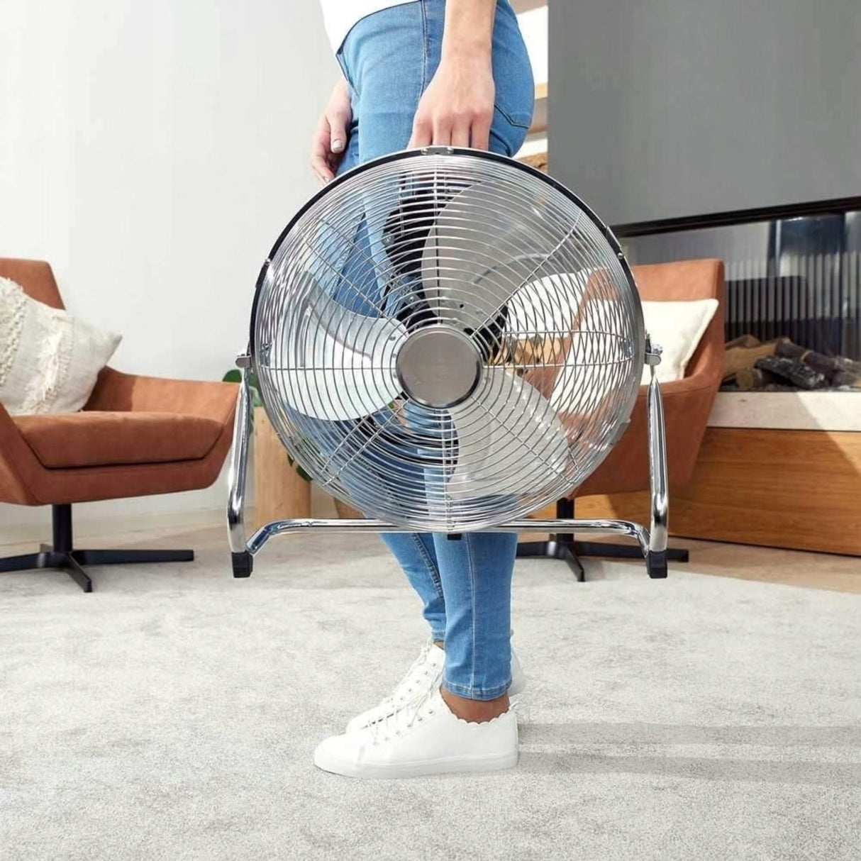 Wentylator 3 Prędkości Regulacja Nachylenia Stabilna Podstawa 60W 35cm