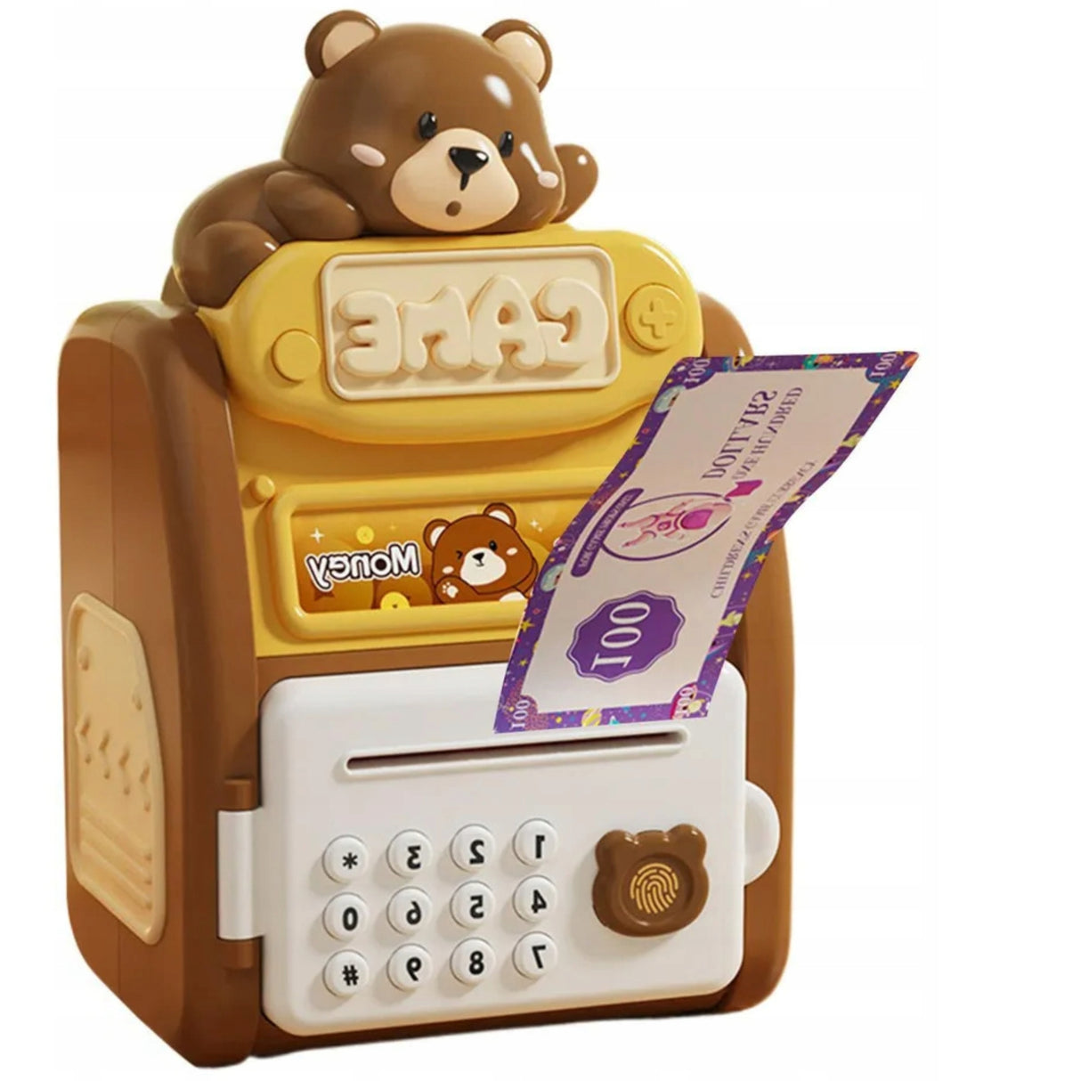 Skarbonka Sejf Elektroniczny Dla Dzieci PIN Czytnik Palca Banknoty