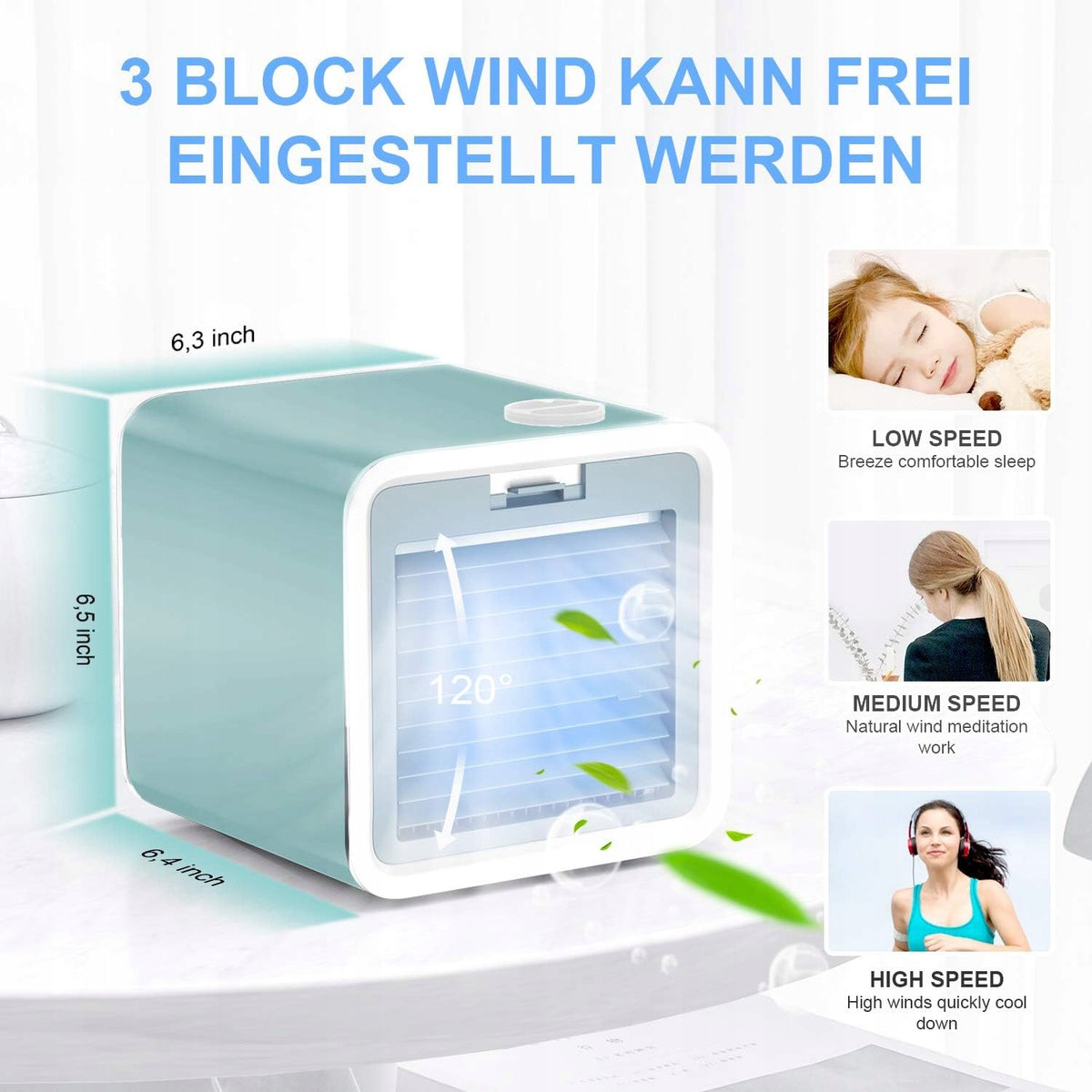 Wentylator Mini Klimatyzator Oczyszczacz VAZILLIO C11 10W 3w1 Pojemność 360