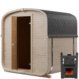 Sauna Ogrodowa z Piecem na Drewno od Wewnątrz Quadro 185cm Szwedzkie Drewno