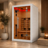 Sauna Dwuosobowa Infrared Domowe Spa na 2 Osoby Biała Lumi Core Relaks