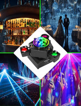 Światło Sceniczne LED RGBW 150 W Aktywowany Dźwiękiem z Pilotem DMX512