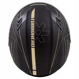 Kask Motocyklowy + Czarna Szyba Czarno - Złoty CASSIDA 3.0 GOLD S