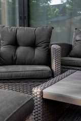 Zestaw Mebli Ogrodowych technorattan sofa fotele stolik puf koc gratis