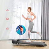 Bieżnia Elektryczna Domowa Lekkie Pochylenie z LED i Pilot WalkingTreadmill