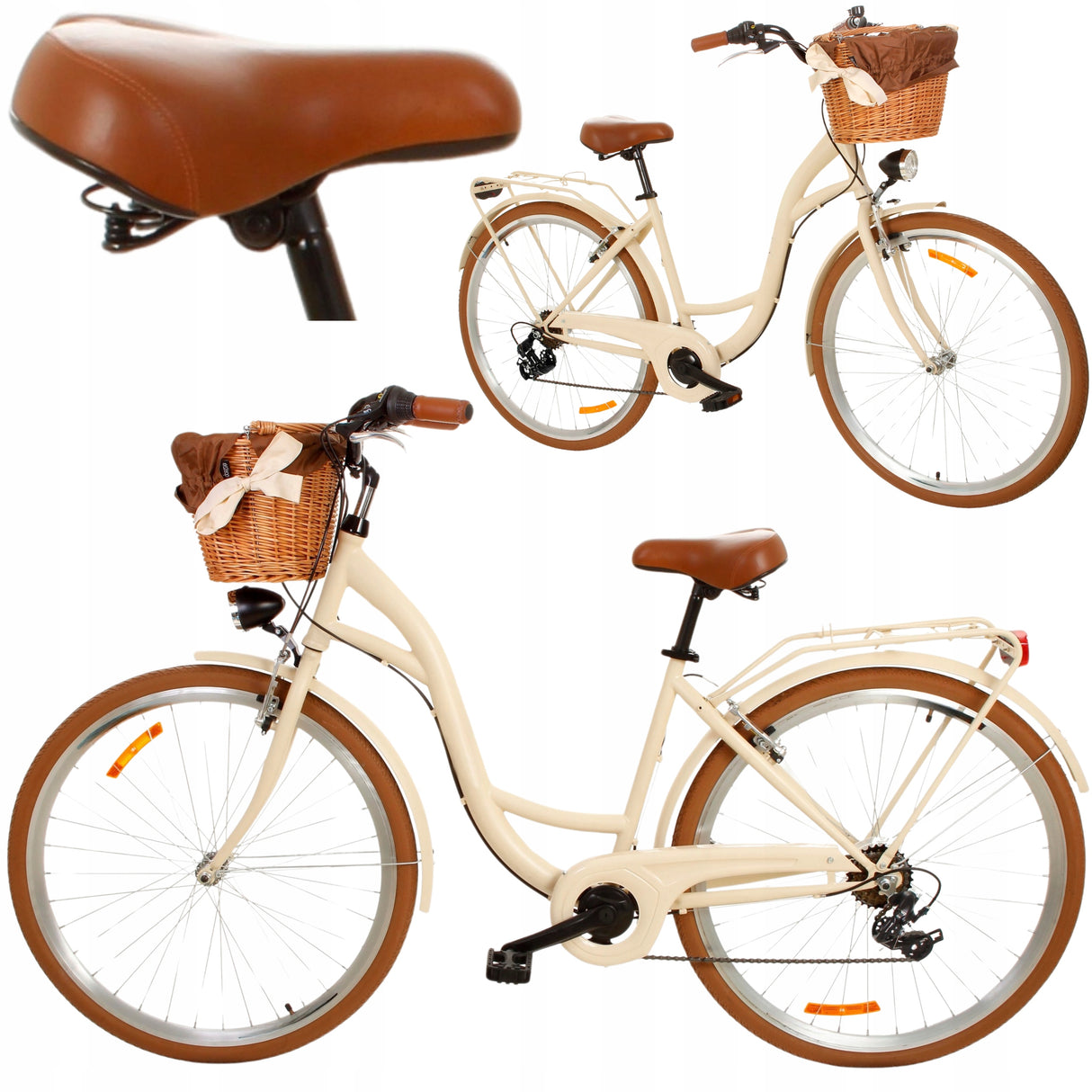 Rower Miejski Damski Lekki Damka SHIMANO 7 WARIANTY Koło 28" Cali