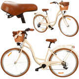 Rower Miejski Damski Lekki Damka SHIMANO 7 WARIANTY Koło 28" Cali