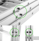 Drabina Aluminiowa na schody 6,48m 150kg + GRATIS POVES 3x8 Wielofunkcyjna
