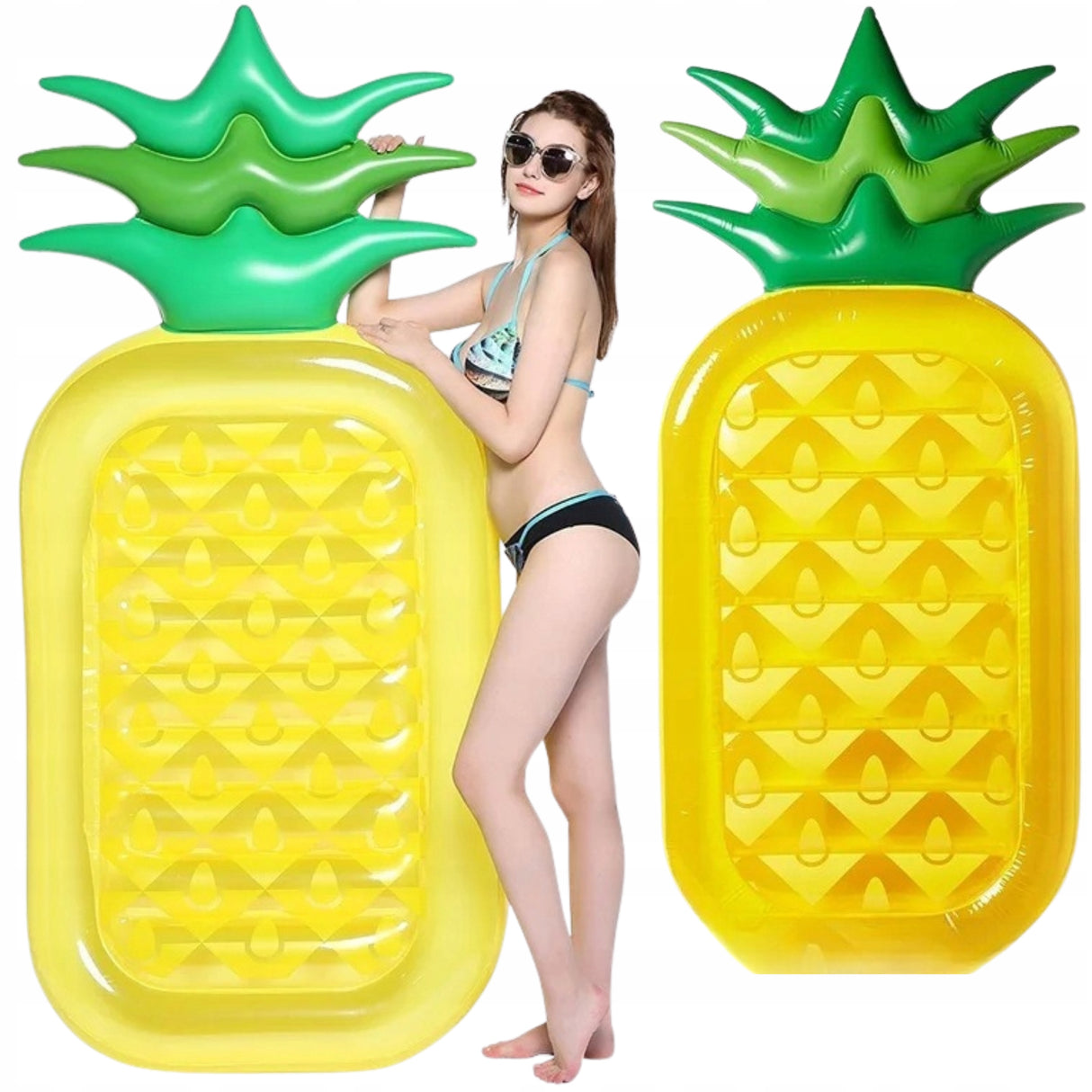 Ananas Dmuchany Pływak Wodny Nadmuchiwany Plażowy na Basen 190cm x 90cm