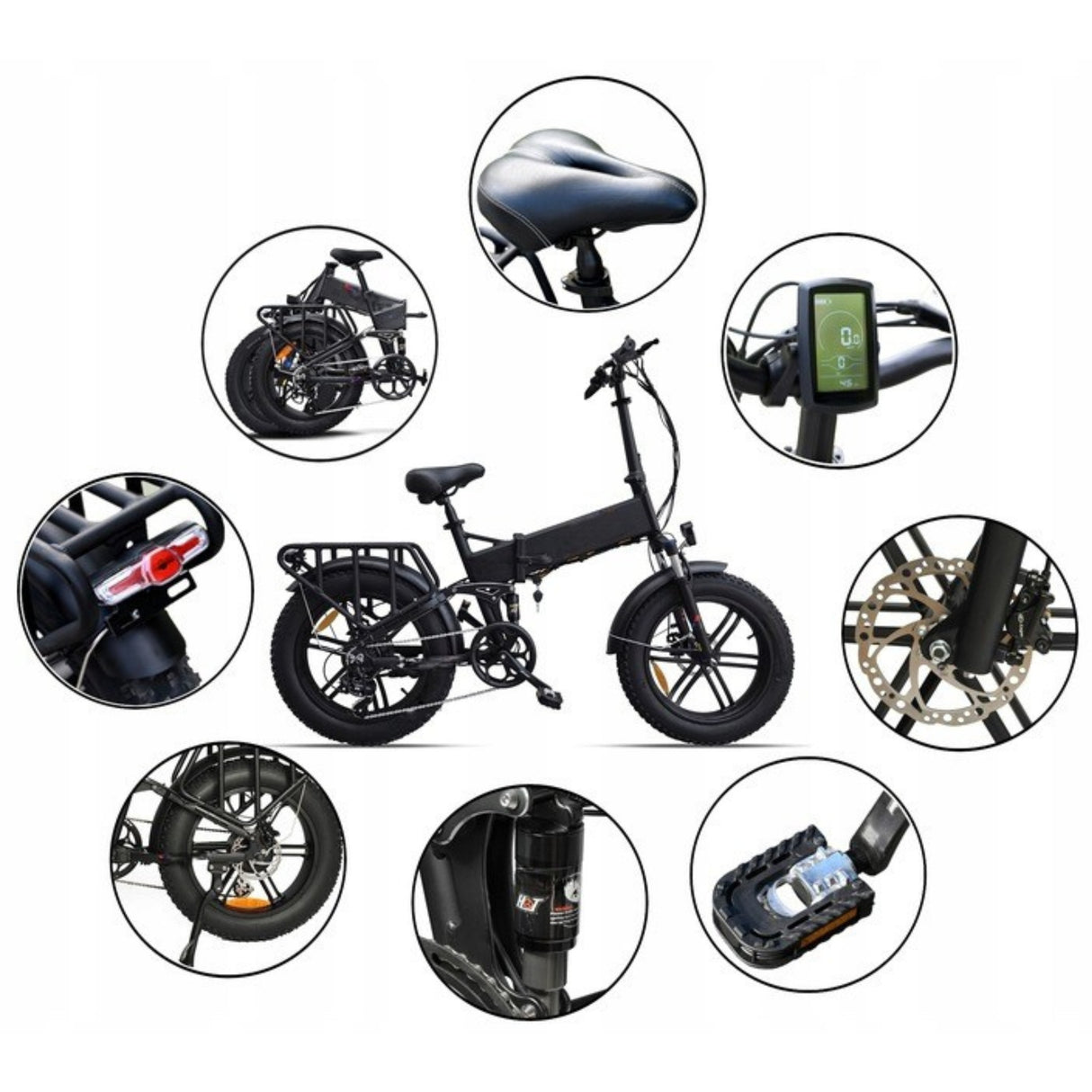 Rower Elektryczny Miejski Rama Aluminium 20" Cali 250W 13Ah Koło 20" Cali