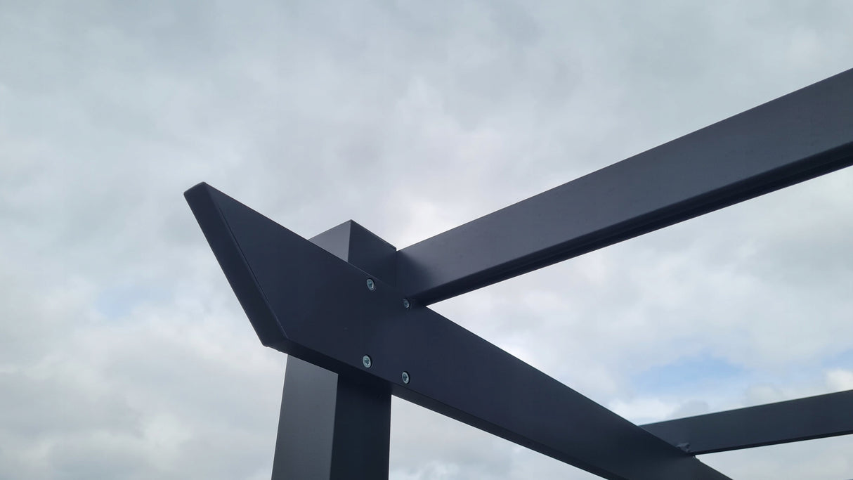 Altana Tarasowa Pergola Ogrodowa Aluminiowa Antracyt Poliester 400x400x240