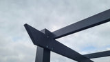 Altana Tarasowa Pergola Ogrodowa Aluminiowa Antracyt Poliester 400x400x240