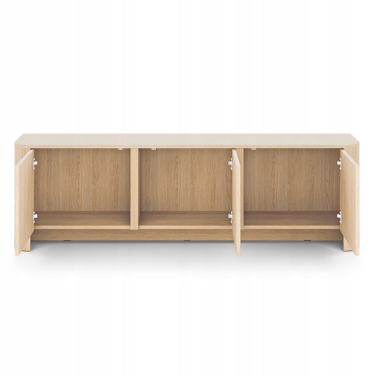 Szafka RTV Zaokrąglone Kształty Nowoczesny Design Dąb Vicenza 168x39 cm